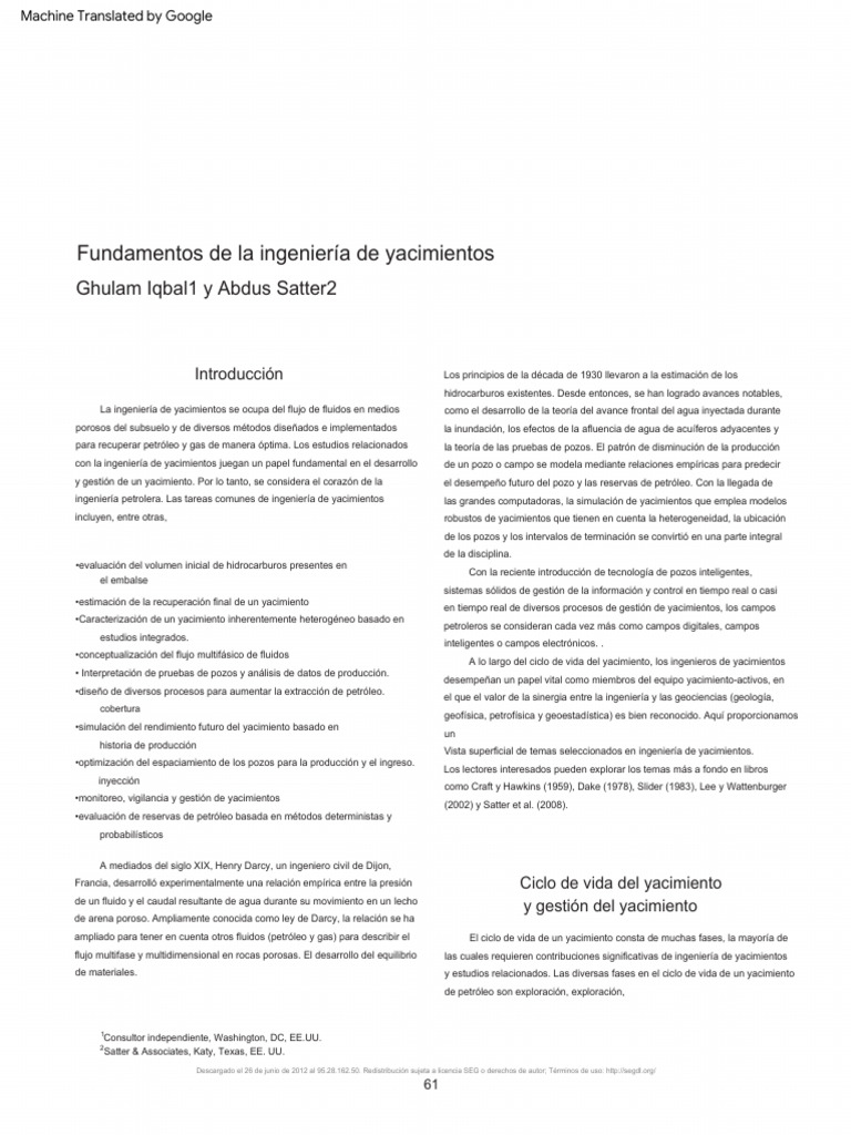 Paper 2010 - Fundamentals of Reservoir Engineering (1) .PDF ESPAÑOL ...