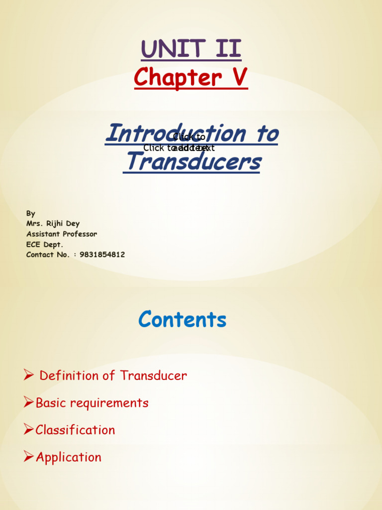 Chapter 5 Transducers PDF Sensor Electronic Engineering