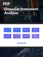 Reformulation - Analysis of SCF