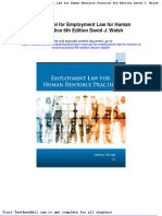 Solution Manual For Employment Law For Human Resource Practice 6th Edition David J Walsh