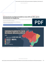 Desmatamento Nos Biomas Brasileiros Cresce 22% em 2022, Aponta Levantamento Do MapBiomas - Meio Ambiente - G1