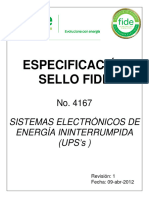Especificacion FIDE, Electronica para SFIs