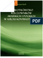 Słowotwórstwo Rzeczowników Arabskich I Polskich W Ujęciu Kontrastywnym - Iwona Król