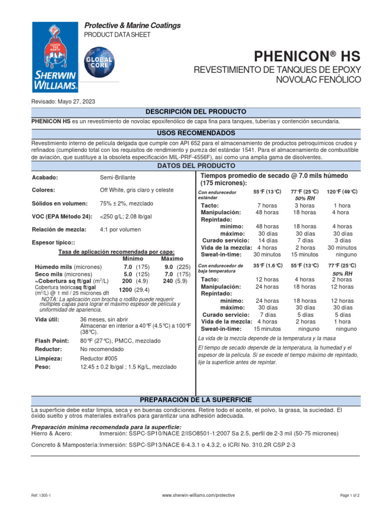 Phenicon® HS 1 | PDF | Química | Sustancias químicas