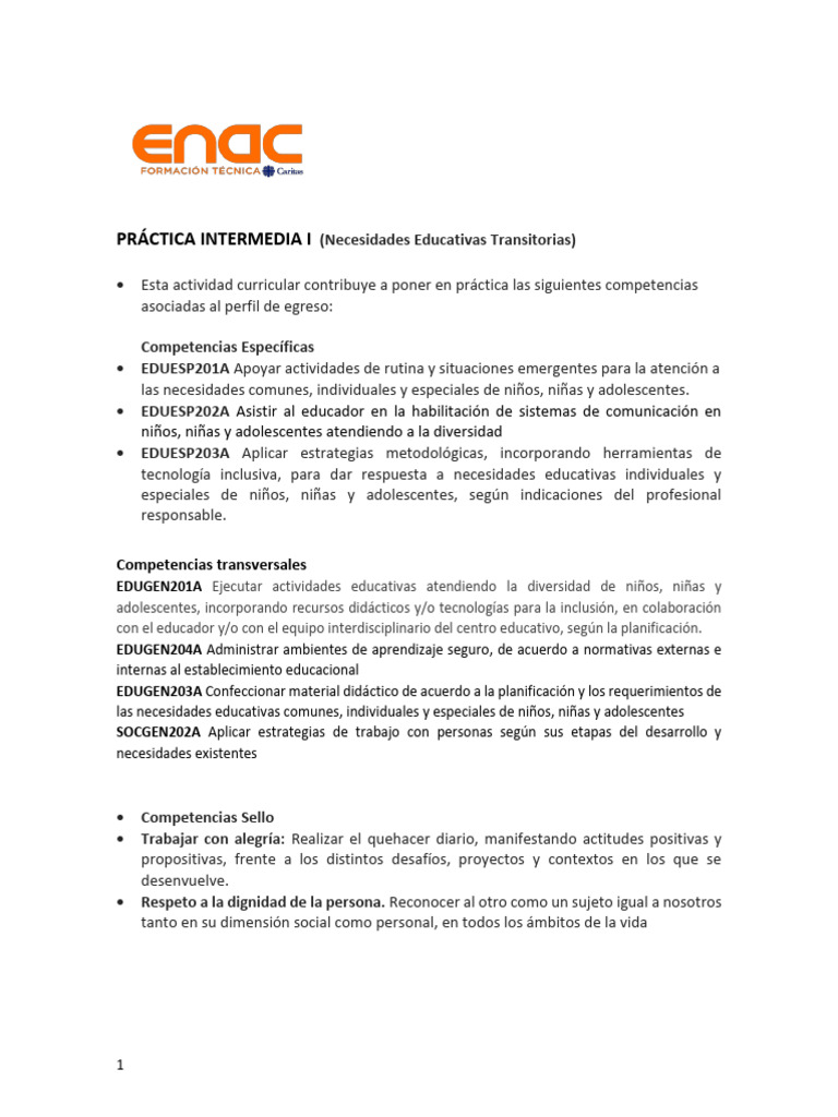 Programa de Asignatura Práctica Intermedia I | PDF | Aprendizaje | Plan ...