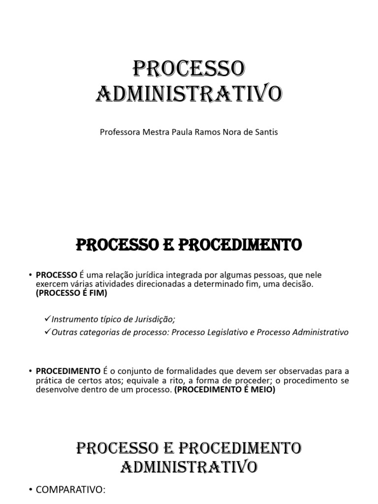 PROCESSO ADMINISTRATIVO. Slide em PDF | PDF | Justiça | Crime e Violência