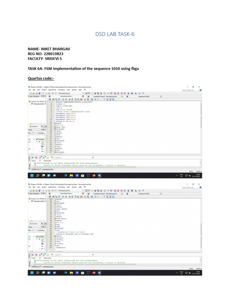 FSM and Traffic Light Implementation | PDF