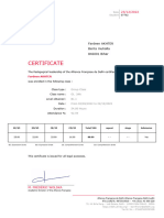 Certificate: Fardeen AKHTER Benta Muhalla 846001 Bihar