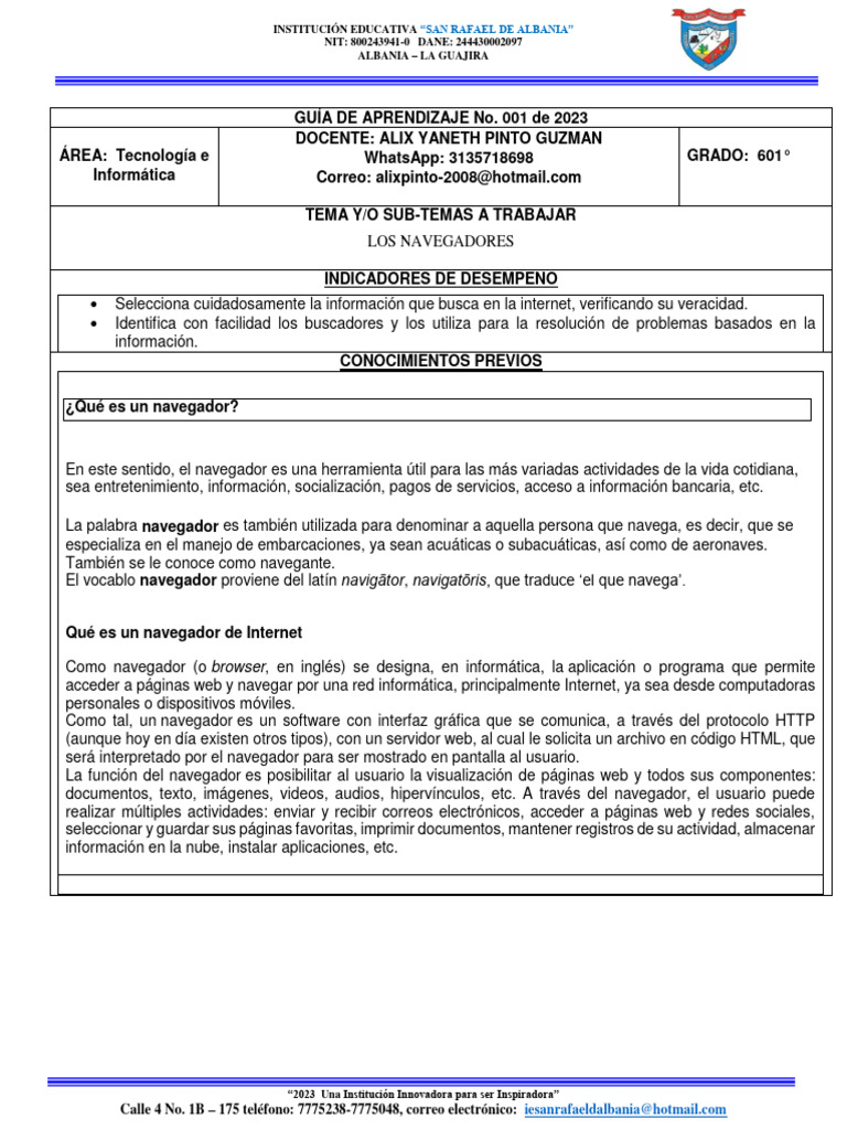 Guia de Tecnologia e Informatica Grado 6 | Descargar gratis PDF ...