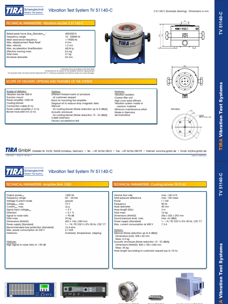 TIRA Vibration Test System TV 51140-C | PDF | Power Supply | Decibel