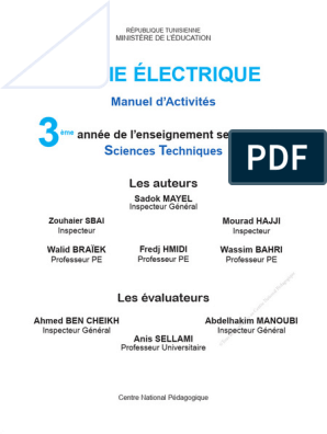 Manuel D'activite 3ST, PDF, Tension électrique