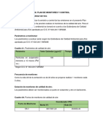 Plan de Monitoreo y Control