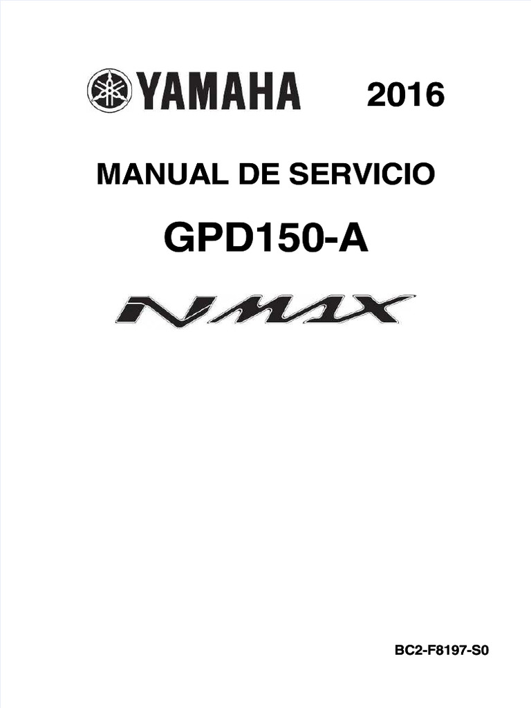 Y A M A H A GPD 150 A N Max 2016 Manuel Taller | PDF
