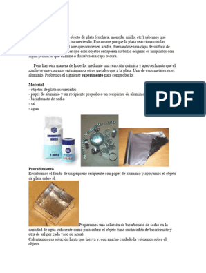 Cómo Limpiar plata. Reaccion REDOX Electroquímica, Mira este práctico y  sencillo método para volver a sacarle brillo a tus objetos de plata con  materiales que seguramente tienes en casa. 👌 👌