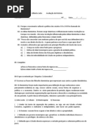 Prova Iluminismo 8° C 3Bim 2011