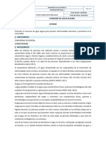 Informe de Cumplimiento Consumo de Agua Segura