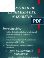 Identidad de La Iglesia Del Nazareno Renacer