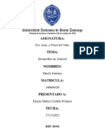 1 - Crear Articulo - El Desarrollo Del Niño Integrado de 0 A 6 Años, D - Disnely