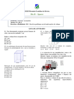 Lista de Exercícios 8º Ano