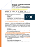 Protocolo de Actuación y Posible Modificación de Fechas de Exámenes Por Contagio COVID