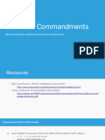 MISP 10 Commandments - Recommendations and Best Practices When Encoding Data