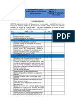 Lista de Chequeo Paso Sonda Vesical