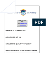 BBM3216 Supplies Quality Management