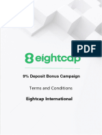 9% Deposit Bonus Campagn Terms and Conditions