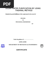 Download Solar Water Purification by Using Thermal Method by Kiruba Shanker SN68479433 doc pdf