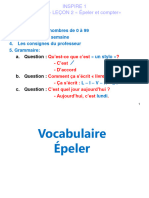 Lecon 2 - Unite 1-Inspire 1-Epeler Et Compter PDF