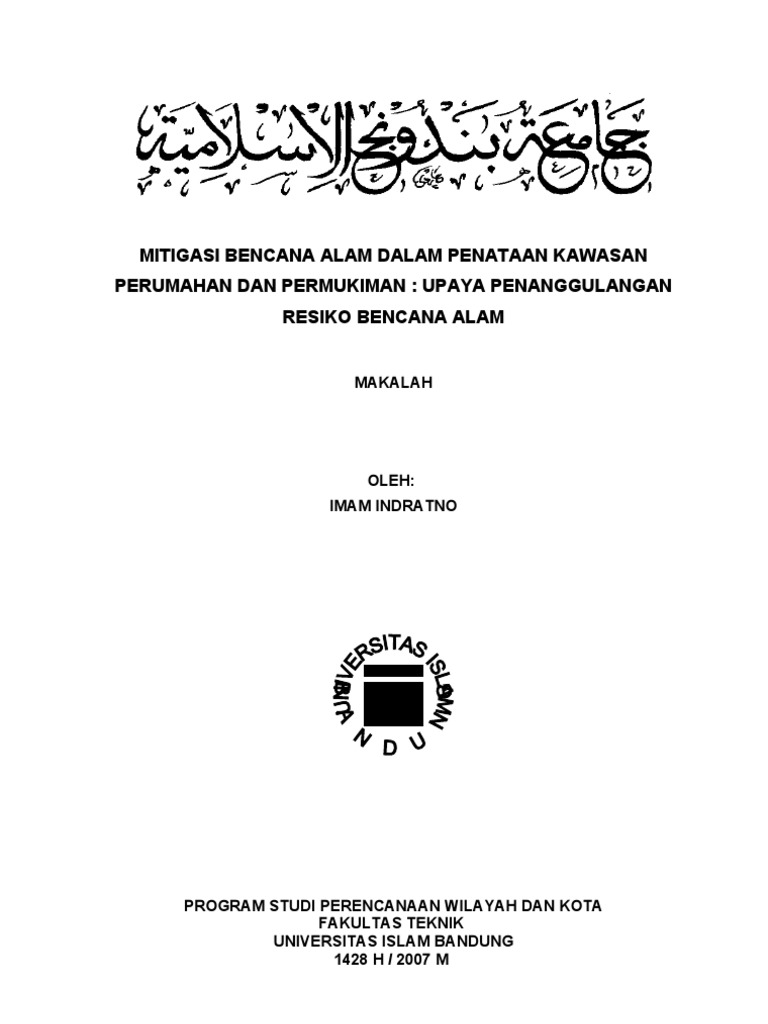 Makalah Mitigasi Bencana