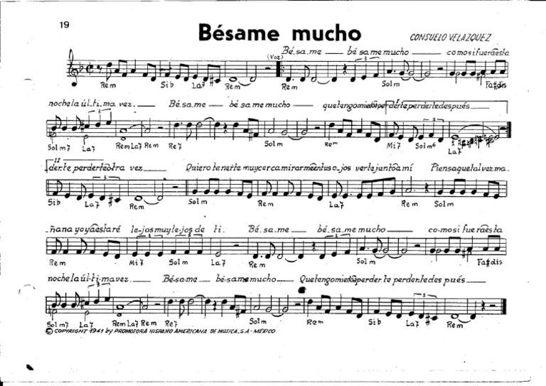 Besame Mucho PDF