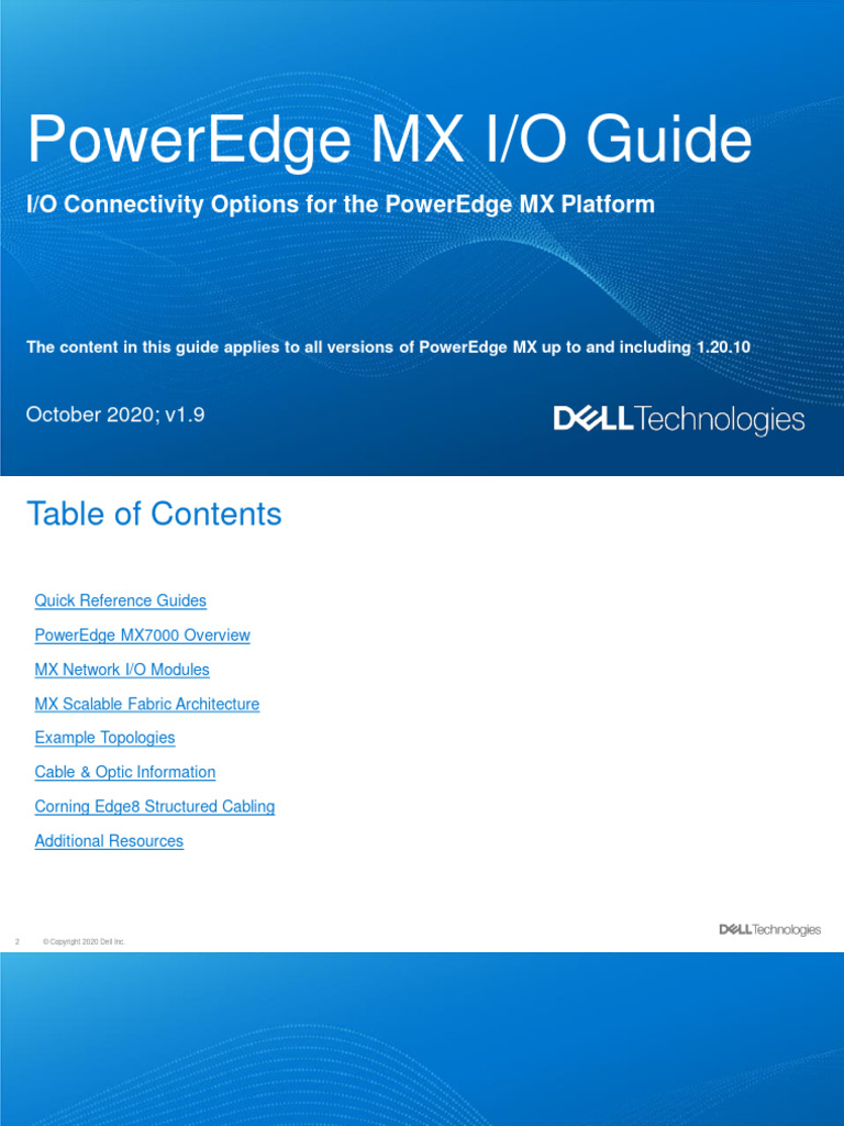 PowerEdge MX7000 Networking Guide PDF Network Switch