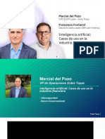 D&AI 3 - Inteligencia Artificial - Casos de Uso en La Industria Financiera - Marcial Del Pozo y Francesco Fontanotial Del Pozo - Presentacion IBM