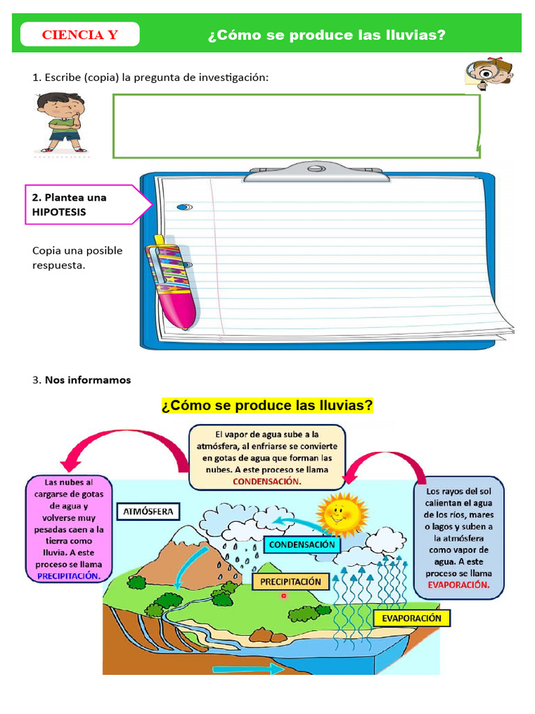 Proceso de la lluvia para niños | PDF | Estudios de idiomas extranjeros ...