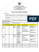 Monitoring Tool For Bridging Learning Gaps For 1st and 2nd Quarter S. Y. 2020 2021 GRADE 4