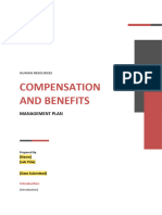 Benefits and Compensation Management Plan