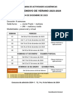 Cronograma C - Costo-Actividades-Dic-2023 - Int - Verano