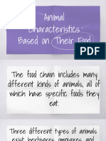 Animal Characteristics Based On Their Food