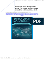 Solution Manual For Supply Chain Management A Logistics Perspective 11th Edition C John Langley JR Robert A Novack Brian J Gibson John J Coyle