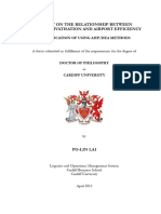 A Study On The Relationship Between Airport Privatisation and Airport Efficiency