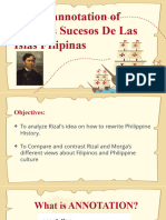 Annotation of Rizal To de Morga's