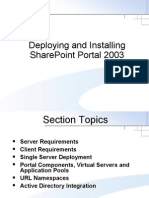 Deploying and Installing Sharepoint Portal 2003