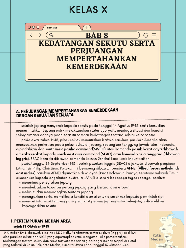 Kelas X Bab 8 Kedatangan Sekutu Serta Perjuangan Mempertahankan
