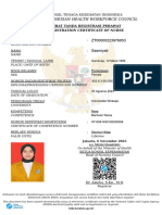 The Indonesian Health Workforce Council: Registration Certificate of Nurse