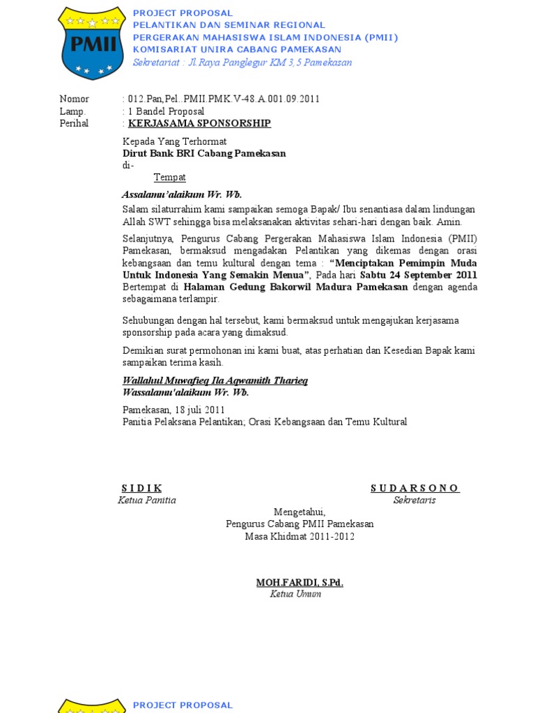Font Kop Surat Pmii Contoh Kop Surat