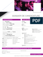 Dossier Candidature DC 2022