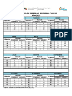 Calendario Epidemiologico 2023