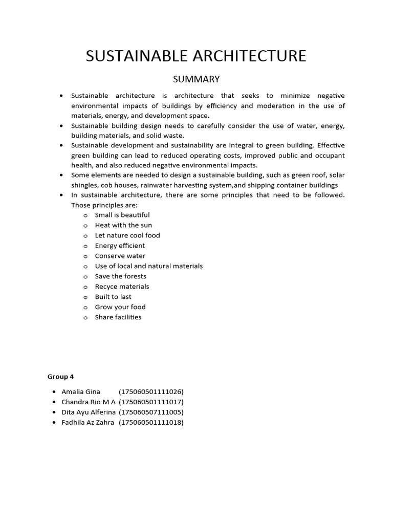 Sustainable Architecture Pdf