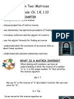 Matrices - Ch. 1.8, 1.10